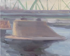 "River Bridge" Contemporary Plein Air Landscape Painting by Michelle Farro