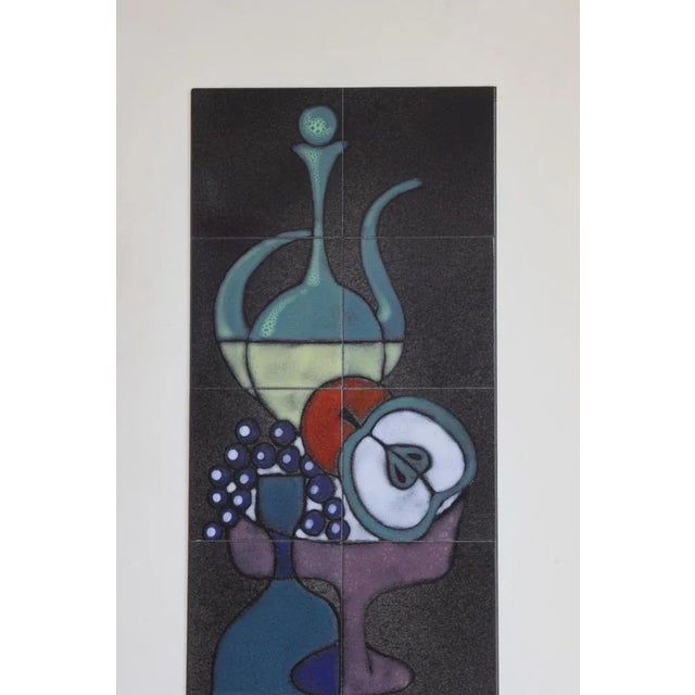 Abstract Still Life Ceramic Tile Tableau from Capra, Italy, 1960s For Sale - Image 4 of 9