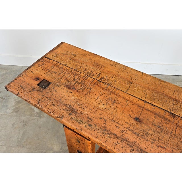 Wood French 19th Century Carpenter's Workbench For Sale - Image 7 of 13