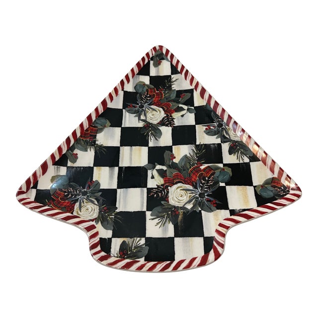 Mackenzie Childs Scottish Bouquet Cookie Plate For Sale