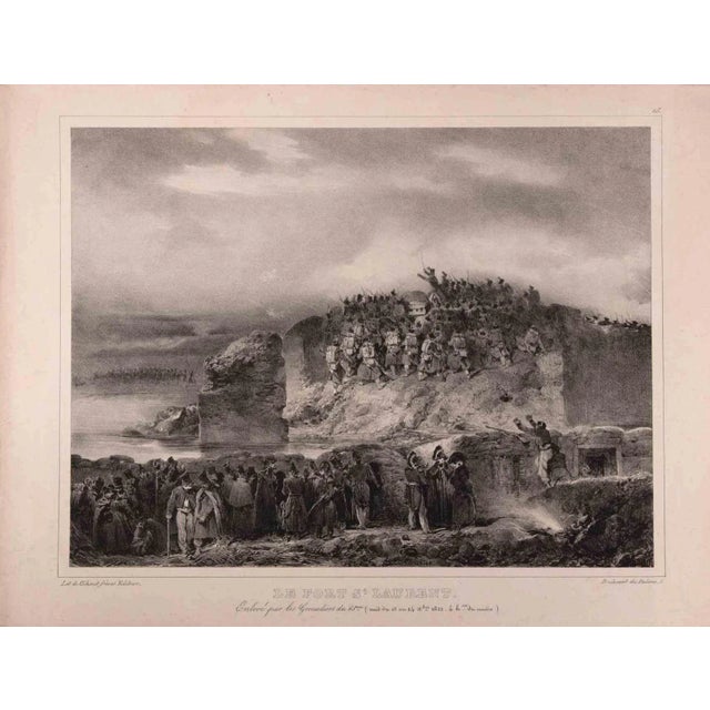 Le Fort St. Laurent is an original artwork realized by Nicolas Toussaint Charlet (1792-1845). Lithograph print. Signed on...