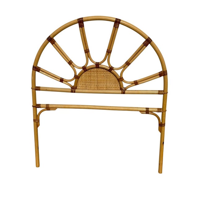 Vintage French Rattan Headboard, 1970s For Sale - Image 4 of 4