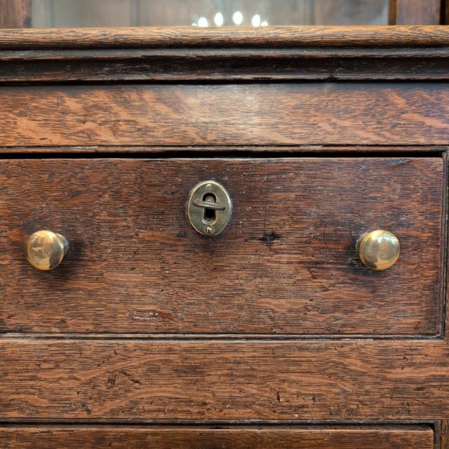 Early 19th Century Georgian Oak Glazed Dresser For Sale In Philadelphia - Image 6 of 12