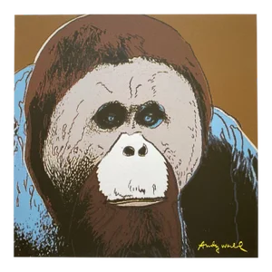 Andy Warhol Vintage 1986 Limited Edition Endangered Species Large Fine Art Lithograph Print " Orangutan " 1983