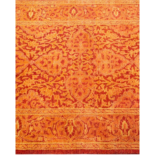 Solo Rugs Mogul Hand-Knotted Runner Rug - Orange, 2' 6" x 10' 8" For Sale - Image 4 of 8