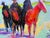 Impressionist Three Cowboys Riding Impressionist Painting by Joseph Christy For Sale - Image 3 of 5