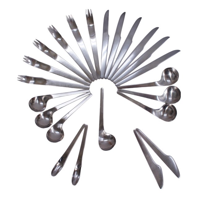 Vintage Model 660 Cutlery by Arne Jacobsen for Anton Michelsen, 1950s, Set of 23 For Sale