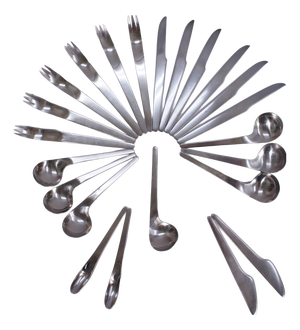 Vintage Model 660 Cutlery by Arne Jacobsen for Anton Michelsen, 1950s, Set of 23