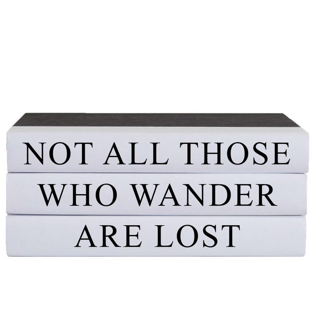 Let your thoughts be seen with these three Decorative hardback books in black with white spines.