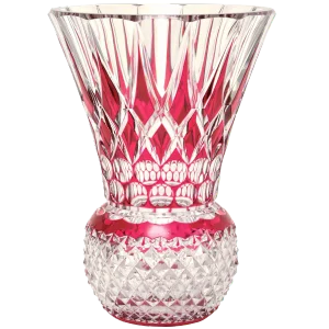 Tall Heavy Cut Vase, Antique Val Saint Lambert