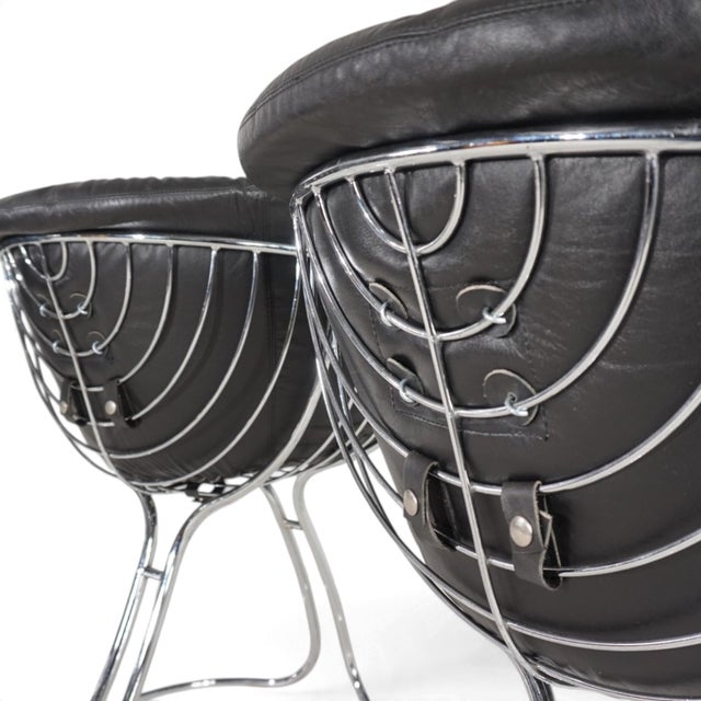 Pan Am Dining Chairs in Chrome and Leather by Gastone Rinaldi for Rima, 1970, Set of 4 For Sale - Image 12 of 18