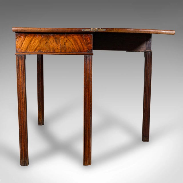 Wood 1750's Antique Fold Over Tea Table For Sale - Image 7 of 11