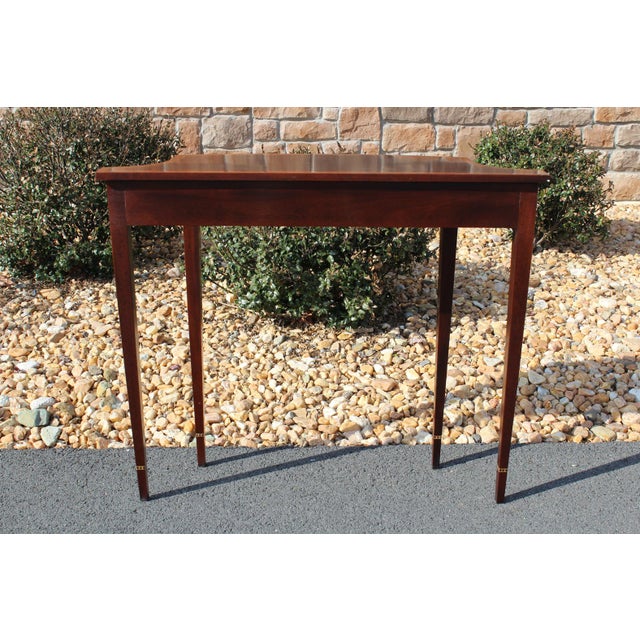 Stickley Flame Mahogany Consoles—A Pair For Sale - Image 12 of 18