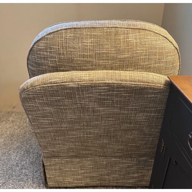 Ethan Allen Like-New Ethan Allen Swivel Rocking Chair, Neutral Colors For Sale - Image 4 of 7