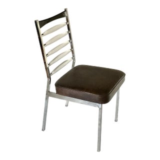 Daystrom Mid Century Modern Lucite and Chrome Ladderback Dinette Chair, Circa 70s For Sale