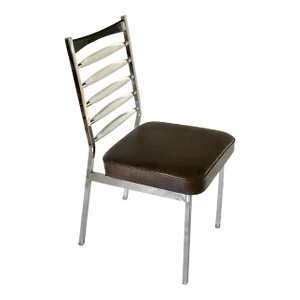 Daystrom Mid Century Modern Lucite and Chrome Ladderback Dinette Chair, Circa 70s