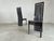 Wood Italian Modern Lacquered Wood and Leather Dining Chairs, 1980, Set of 8 For Sale - Image 7 of 12
