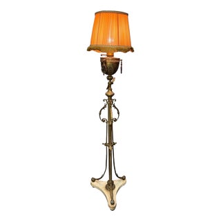 Napoleon III Floor Lamp in Brass For Sale