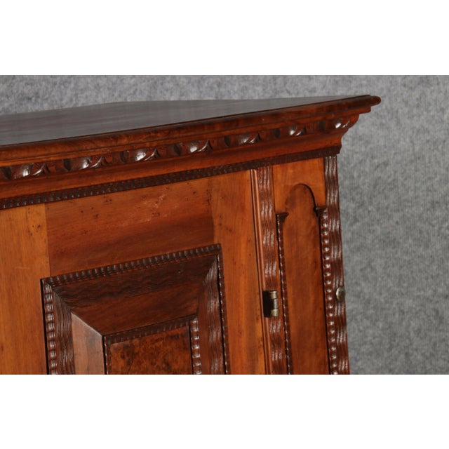 Antique Baroque Facade Half Cabinet in Walnut, 1700 For Sale - Image 13 of 18