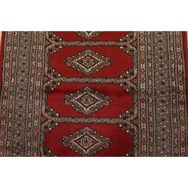 2020s Bokhara Jaldar Rug 3′ X 5′ Red Wool Tribal Hand-Knotted Oriental Carpet For Sale - Image 5 of 11