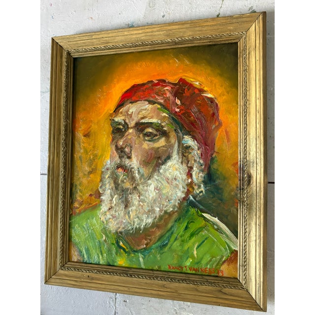 Portrait of a Man, Contemporary Expressionist Oil Painting, by Van Ness For Sale - Image 9 of 11