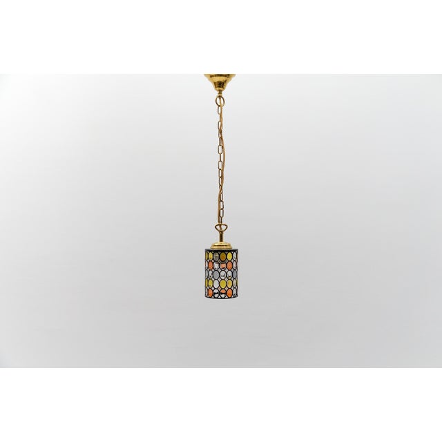 Petit multicolored glass ceiling lamp by limburg, 1960s germany, 1960s height infinitely adjustable from 40cm to 70cm. the...