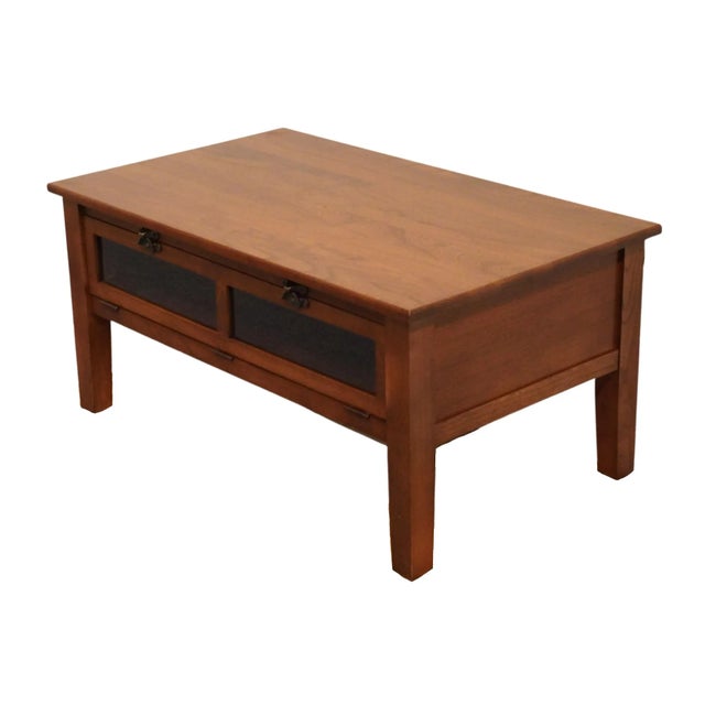 Peters Revington Solid Oak Contemporary Mission Style 40" Accent Coffee Table For Sale - Image 11 of 11