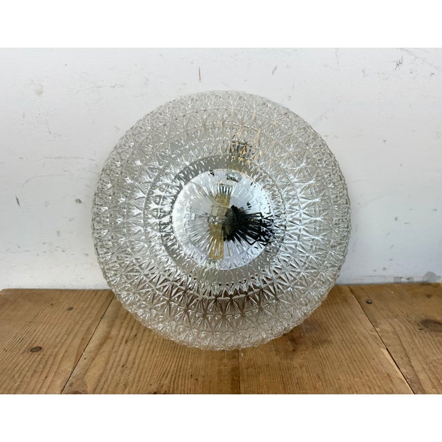 Metal Vintage Glass Wall Light, 1970s For Sale - Image 7 of 15