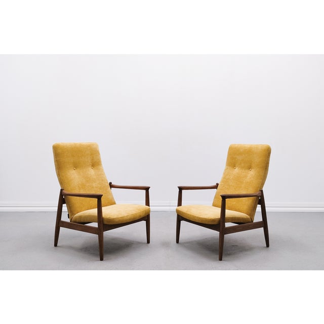 Yellow Vintage Lounge Chair by Edmund Homa for Gościcińskie Fabryki Mebli, 1960s For Sale - Image 8 of 15