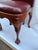 Maroon Carved Wood Side Chair For Sale - Image 8 of 11