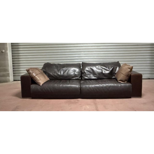 Three and Two-Seater Leather Sofas from Baxter, 1980, Set of 2 For Sale - Image 11 of 14