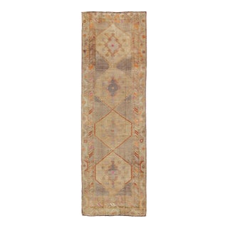 Colorful Turkish Gallery Runner With Multi-Medallion Design & Unique Colors 4'6 X 13'7 For Sale