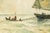 Lovely Large Gold Gilt Frame Antique Victorian Maritime Watercolor Painting Fishing Sailboat Ocean Wall Home Decor Nautical Art For Sale - Image 4 of 18