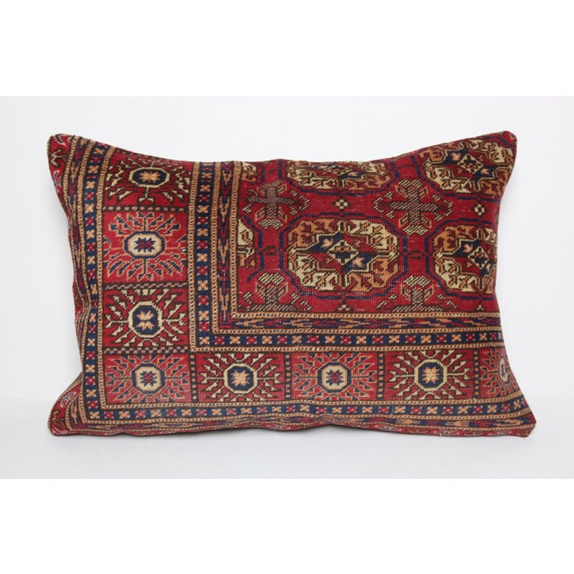 Handwoven Vintage Turkish Sofa Rug Pillow Cover -21'' X 30'' For Sale In Tampa - Image 6 of 10