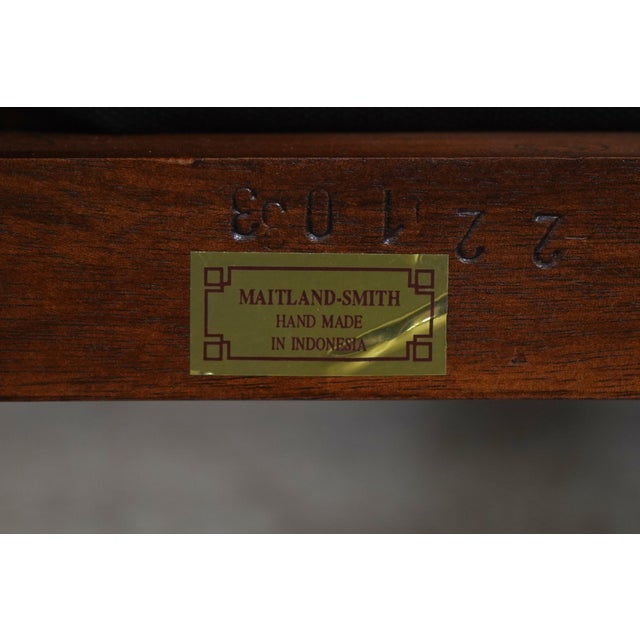 Set of 6 Maitland Smith Carved Mahogany Dining Room Chairs For Sale - Image 12 of 12