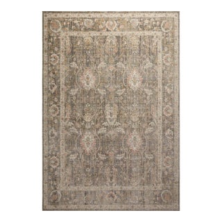 Chris Loves Julia x Loloi Rosemarie Sage / Blush 9'-0" x 12'-0" Area Rug For Sale