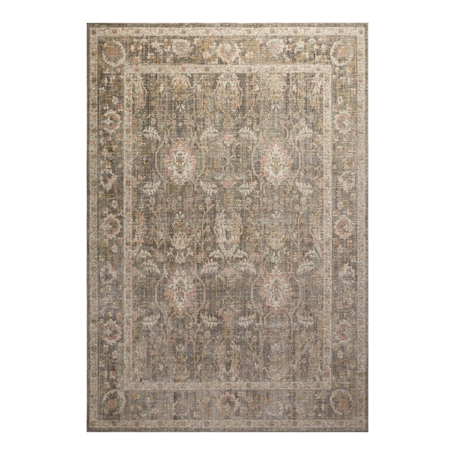 Chris Loves Julia x Loloi Rosemarie Sage / Blush 9'-0" x 12'-0" Area Rug For Sale