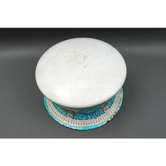 Theodore Deck (1823-1891) Mamluk Style Inscribed Large Ceramic Pottery Basin For Sale - Image 10 of 12