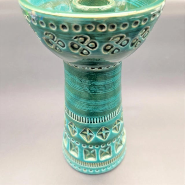 Ceramic Ceramic Vase in Green by Aldo Londi for Bitossi, 1960s For Sale - Image 7 of 8