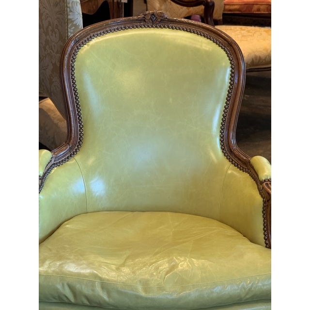 1920s Bergère in Leather For Sale - Image 6 of 11