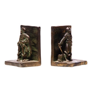19th Century Bronze Buccaneer Bookends - a Pair For Sale