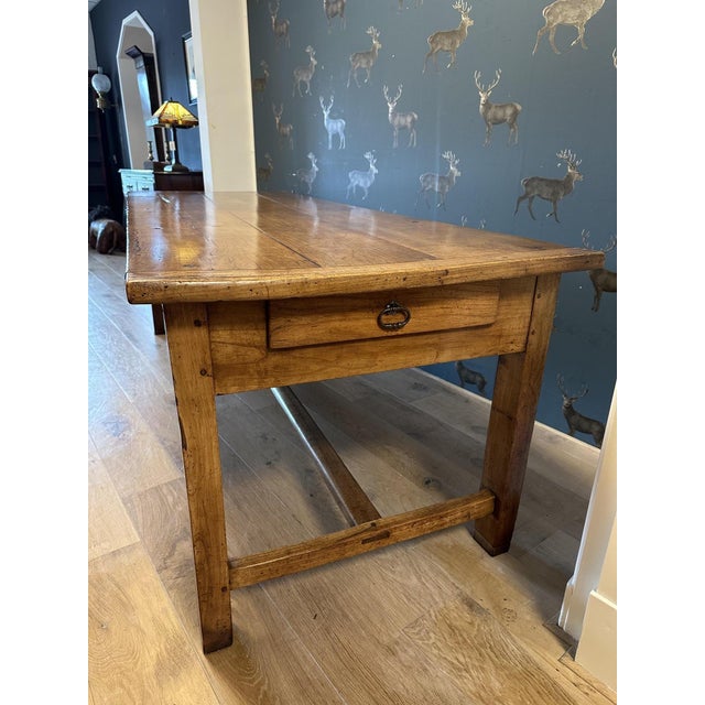 Vintage French Cherrywood Farmhouse Table For Sale - Image 4 of 17