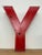 Vintage metal marquee letter "Y" In found condition