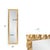 La Bailadora Bright Gold Ruffled Metal Dressing Mirror For Sale - Image 11 of 11
