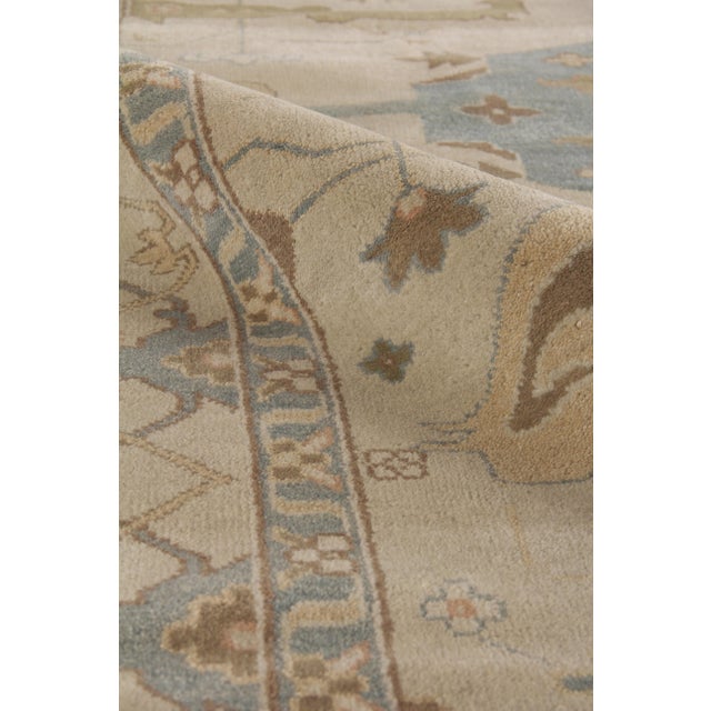 Not Yet Made - Made To Order Exquisite Rugs Oushak Hand knotted Wool Ivory/Multi Rug-8'x10' For Sale - Image 5 of 10