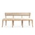 The Carvell Bench from Zentique extends the klismos-inspired silhouette to a graceful dining bench that seats three. The...