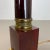 Modernist Italian Red Catalina and Brass Tube Table Light, 1960s For Sale - Image 6 of 18
