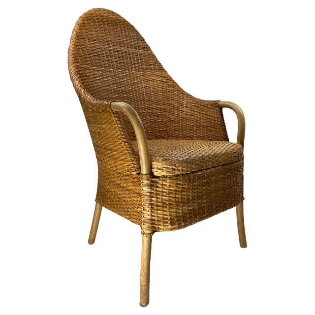 Webbing, Leather and Beech Armchair, 1970s For Sale