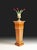 Handcrafted in Italy, this pedestal features a fluted column accented with gold leaf detailing. Its tapered form and...