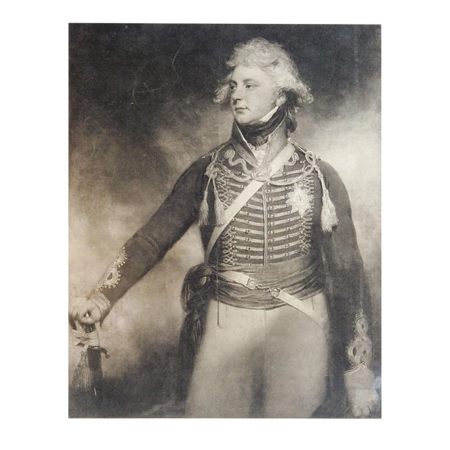 Antique Portrait of George Prince of Wales Photogravure For Sale